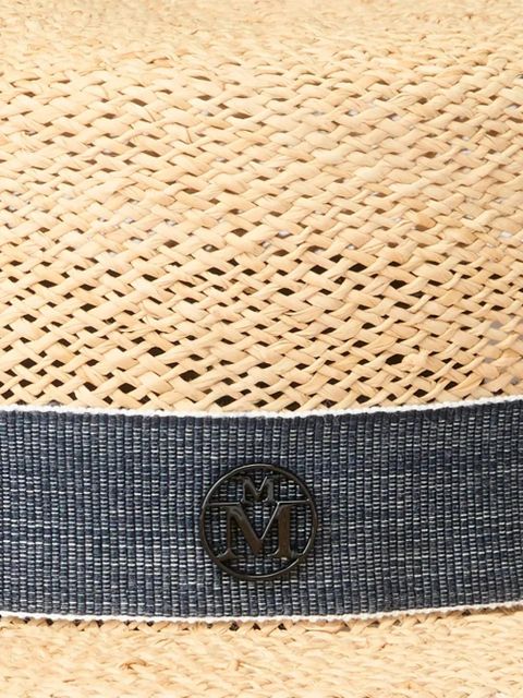 Maison Michel Kiki emblem ribbon hat - Neutrals - zdjęcie produktu nr 2