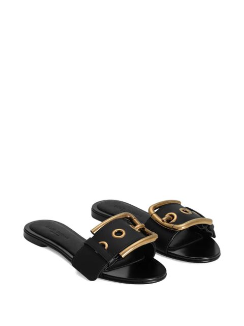 Dolce & Gabbana buckle-detail flat sandals - Black - zdjęcie produktu nr 2