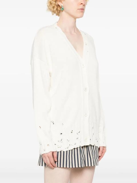 Marni crochet-knit cotton jumper - White