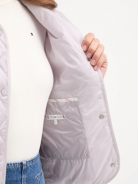 Tommy Hilfiger kurtka kolor fioletowy przejściowa WW0WW47290