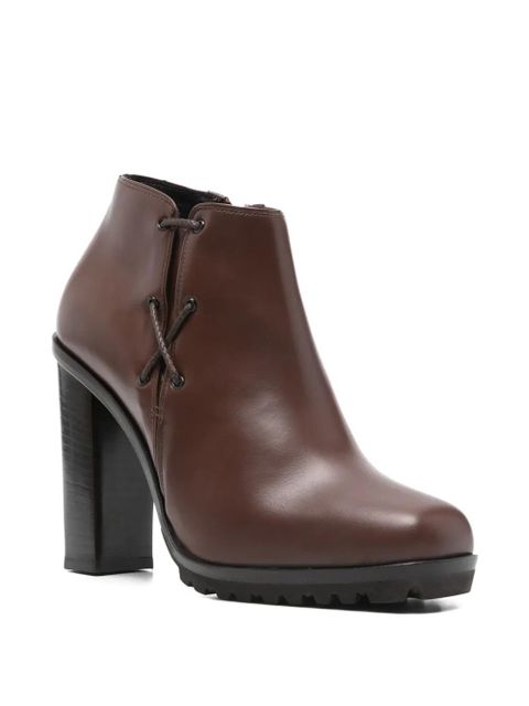 Max Mara Braiday criss-cross heeled boots - Brown - zdjęcie produktu nr 2