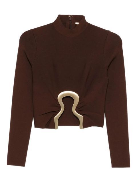 Cult Gaia high-neck embellished top - Brown - zdjęcie produktu nr 1