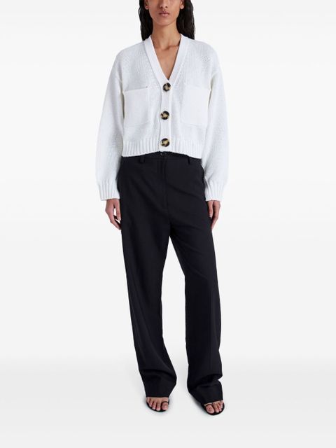 Proenza Schouler cropped knit cardigan - White - zdjęcie produktu nr 2
