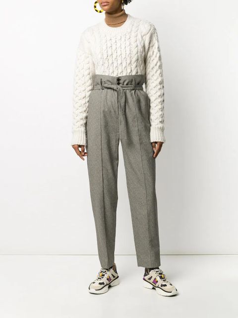 ISABEL MARANT Emilia high-waisted trousers - Grey - zdjęcie produktu nr 2