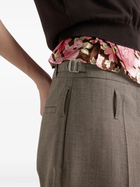 Prada belted trousers - Neutrals