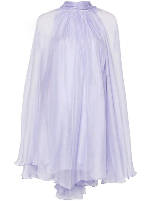 MANURÍ layered silk cocktail dress - Purple - zdjęcie produktu nr 1