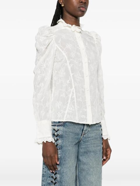 ISABEL MARANT ruffled-detail shirt - White
