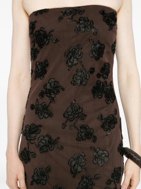 ROTATE BIRGER CHRISTENSEN beaded maxi dress - Brown