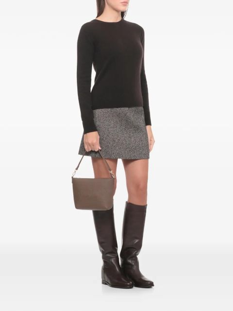 MC2 Saint Barth Aline embossed leather shoulder bag - Brown