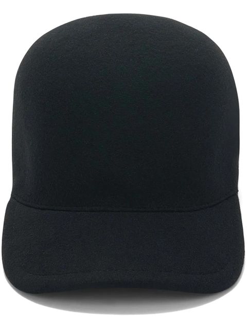 Jil Sander logo-embroidered wool cap - Black - zdjęcie produktu nr 1