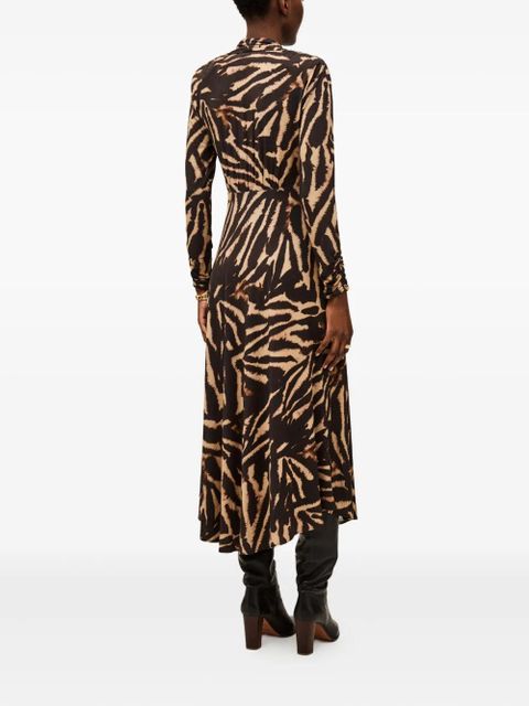 Ba&Sh Zahirah long-sleeve midi dress - Brown