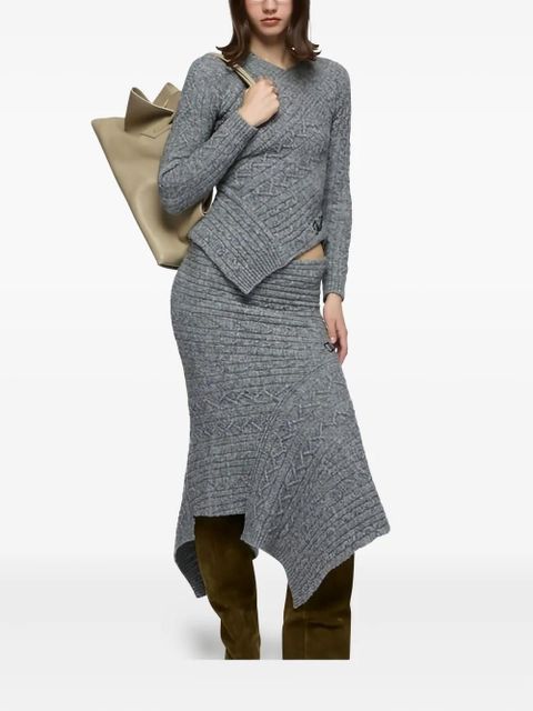 The Attico cable knit jumper - Grey