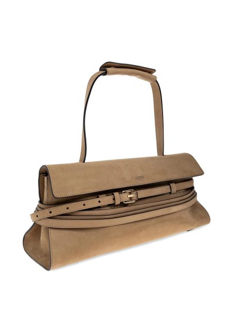 Moschino Tie buckle-belt leather tote bag - Neutrals