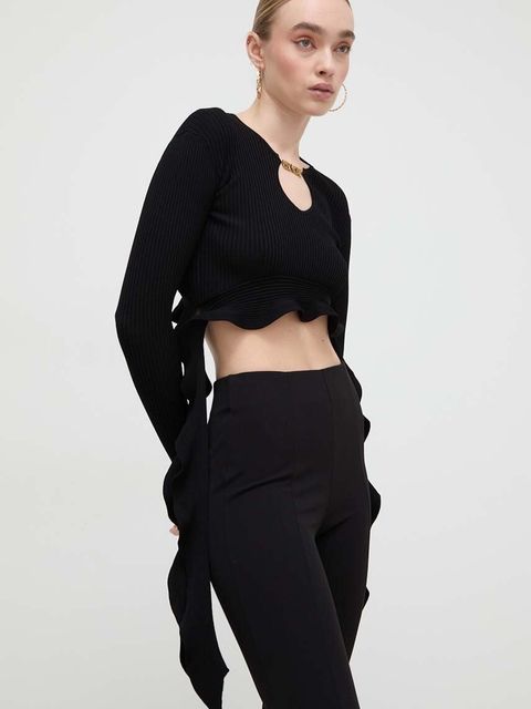 Versace Jeans Couture sweter damski kolor czarny 76HAFM01 CMN33