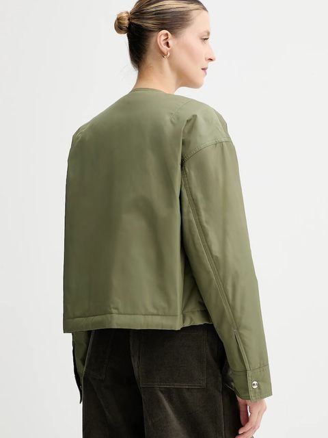 Marc O'Polo kurtka kolor zielony przejściowa oversize 506127070055