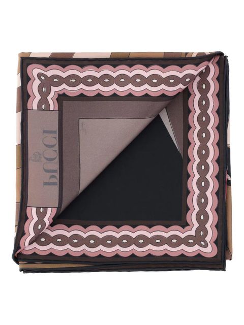PUCCI graphic-print square scarf - Brown - zdjęcie produktu nr 1