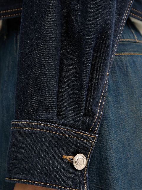 Morgan kurtka jeansowa kolor granatowy przejściowa oversize GADZA