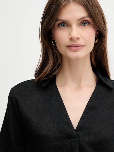 United Colors of Benetton bluzka lniana