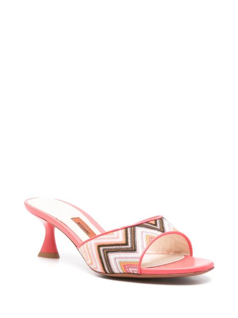 Missoni 60mm zigzag mules - Pink