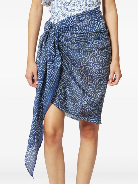 ISABEL MARANT LUCILIA patterned pareo - Blue - zdjęcie produktu nr 1