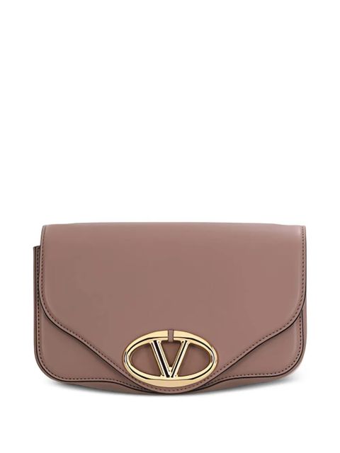 Valentino Garavani VLogo-Signature curved shoulder bag - Brown - zdjęcie produktu nr 1