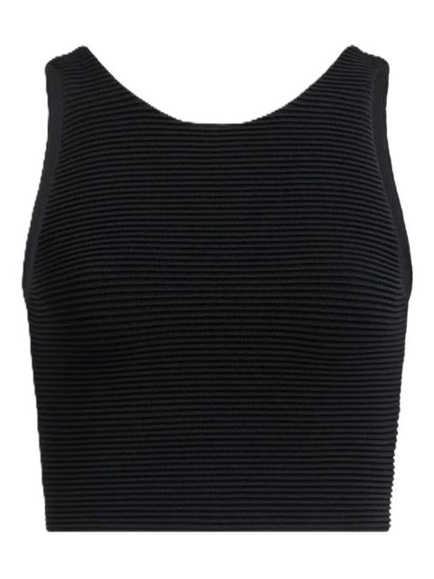 Aje Agave ribbed cropped top - Black - zdjęcie produktu nr 1