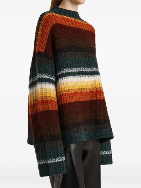 KHAITE Yanis sweater in multicolor stripe - Orange