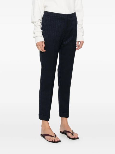ETRO patterned cuffed trousers - Blue