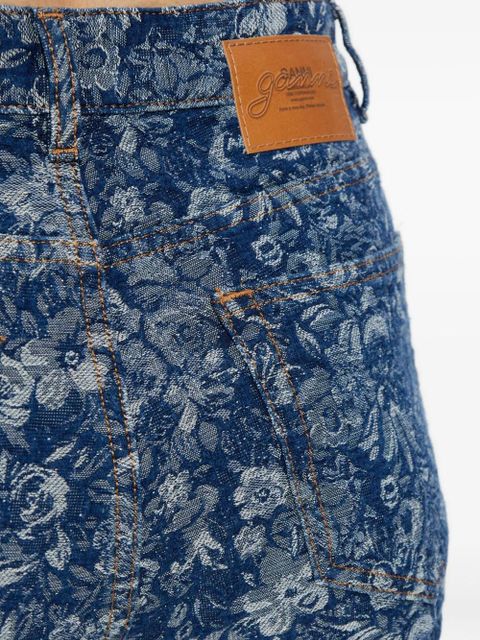 GANNI floral-jacquard jeans - Blue - zdjęcie produktu nr 2