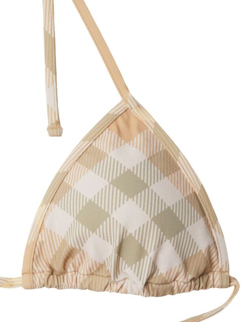 Burberry checked triangle bikini top - Neutrals - zdjęcie produktu nr 2