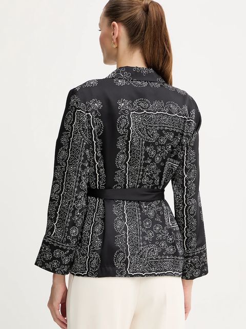 Marella koszula damska kolor czarny regular z kołnierzykiem klasycznym 2523046221200 - zdjęcie produktu nr 2