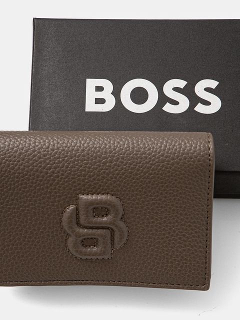 BOSS portfel damski kolor brązowy 50536339