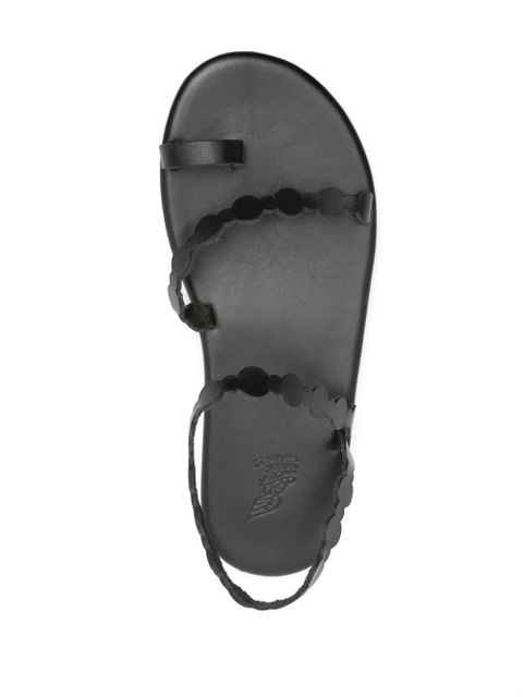 Ancient Greek Sandals Cronos flat leather sandals - Black