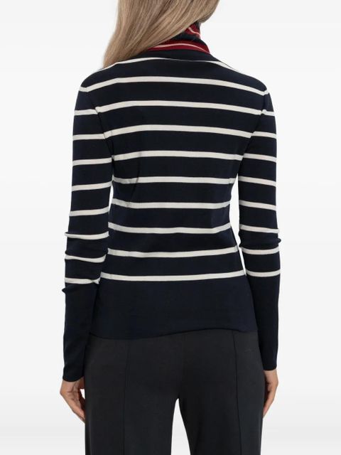 Moncler high-neck striped jumper - Black