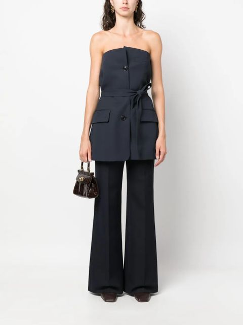 OUR LEGACY off-shoulder suit top - Blue
