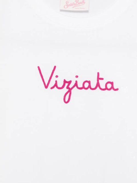 MC2 Saint Barth Emilie embroidered cotton T-shirt - White