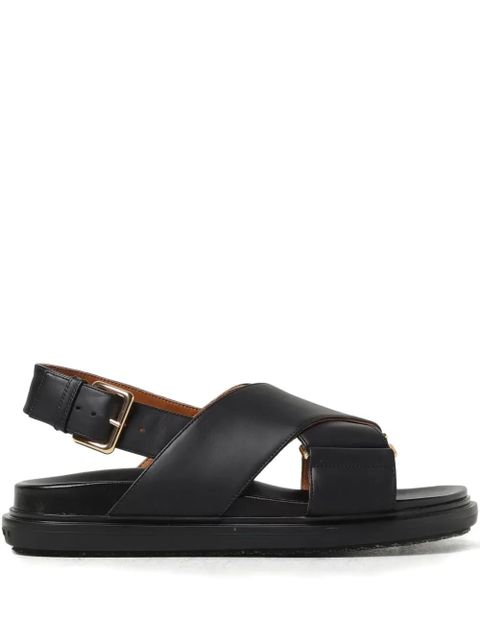 Marni Fussbett crisscross buckled flat sandals - Black - zdjęcie produktu nr 1