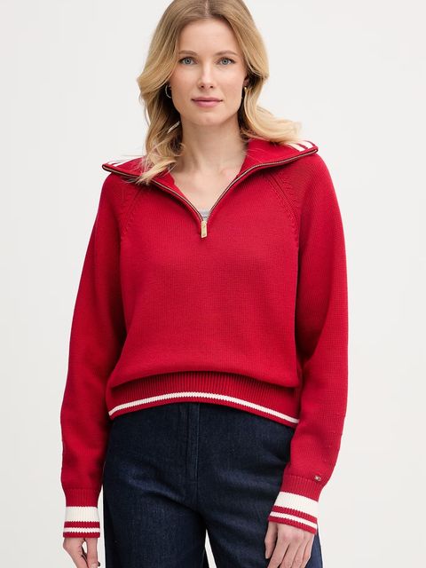 Tommy Hilfiger sweter damski bawełniany - zdjęcie produktu nr 1
