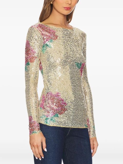 Free People Gold Rush sequinned top - Neutrals