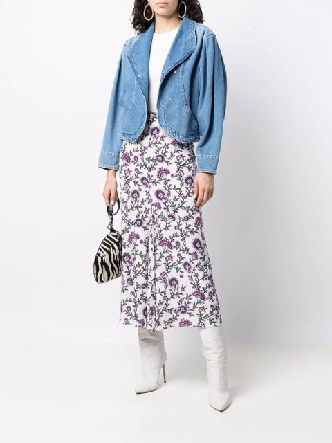 ISABEL MARANT high-waisted floral-print skirt - Neutrals - zdjęcie produktu nr 2