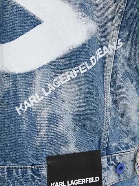 Karl Lagerfeld Jeans kurtka jeansowa damska kolor niebieski przejściowa oversize A1W14014