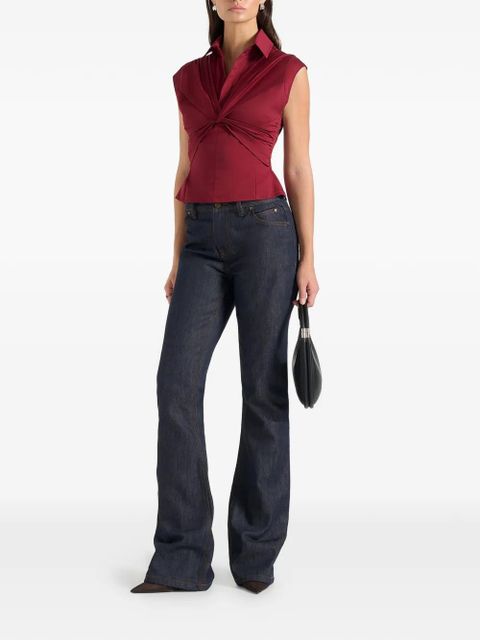 Manière De Voir Yvette twist-seam sleeveless shirt - Red - zdjęcie produktu nr 2