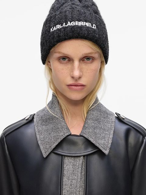 Karl Lagerfeld czapka K/ESSENTIAL kolor szary A4W33012