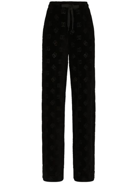Dolce & Gabbana DG-logo flocked track pants - Black - zdjęcie produktu nr 1