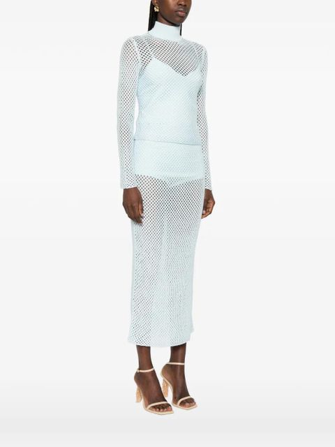 Simkhai openwork turtleneck sweater - Blue