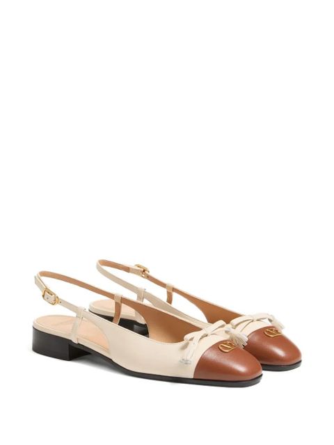 Valentino Garavani 25mm Valet du Roi slingback ballet flats - Neutrals