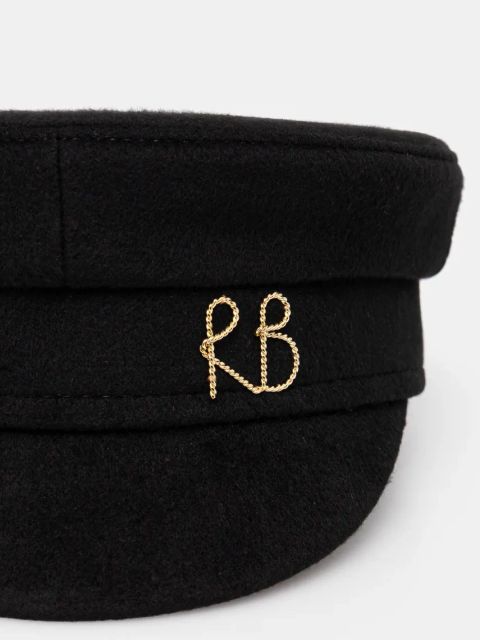 Ruslan Baginskiy kaszkiet wełniany kolor czarny KPC033-W-MRB