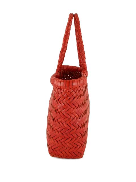 DRAGON DIFFUSION woven flat mini tote bag - Red