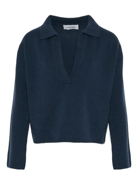 Yves Salomon shirt collar sweater - Blue - zdjęcie produktu nr 1