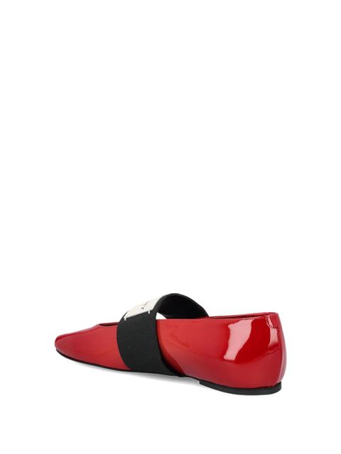 Givenchy logo-strap ballet flats - Red - zdjęcie produktu nr 2